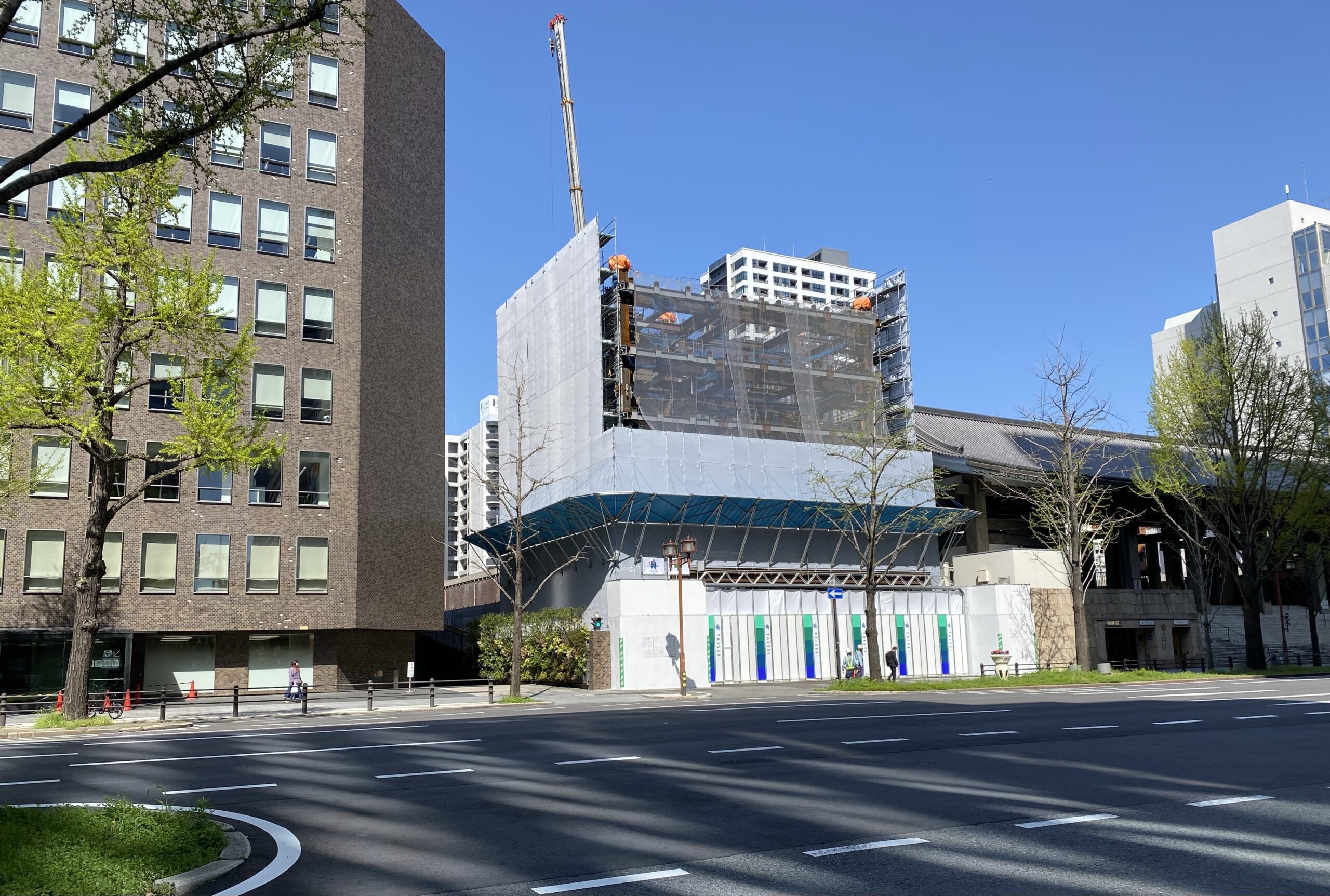 中層棟の鉄骨が育ってます！ホテルとオフィスなどの複合高層ビル