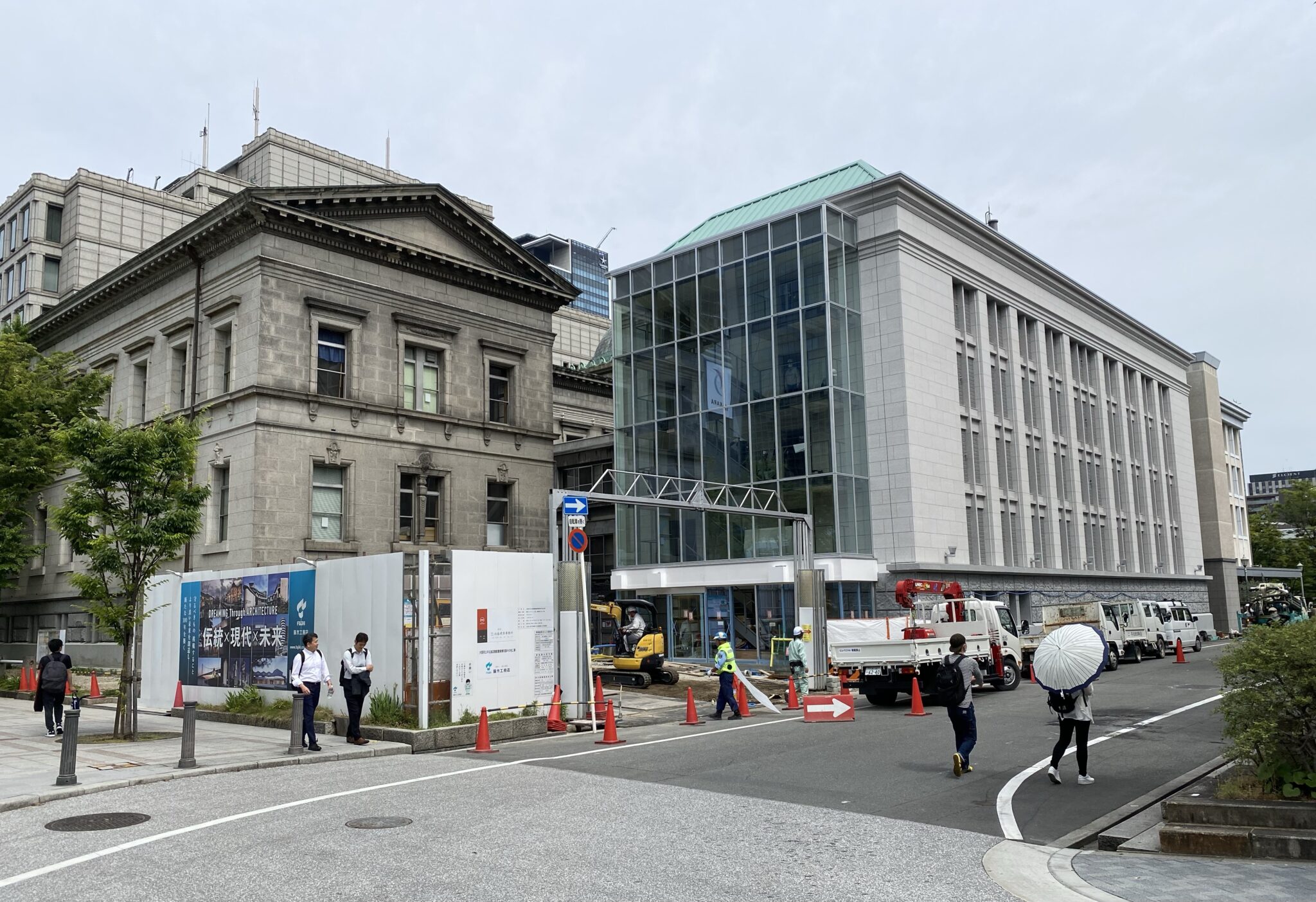 25年1月竣工予定！文化エリア中之島の再開発！大阪府立中之島図書館書庫棟工事 24年6月の様子 大阪の近未来（大阪 関西の再開発巡り） 