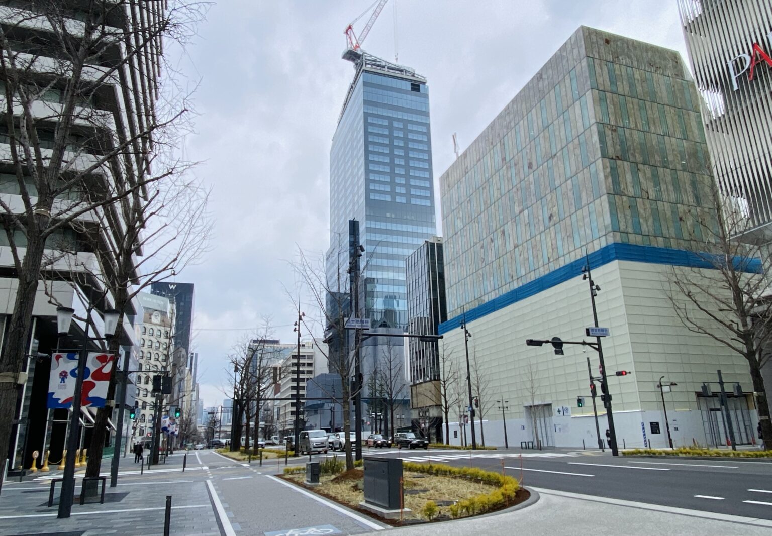 工事完了まで1年を切った心斎橋のランドマークタワーとなる再開発！（仮称）心斎橋プロジェクト 25年3月の様子 大阪の近未来（大阪 関西の再